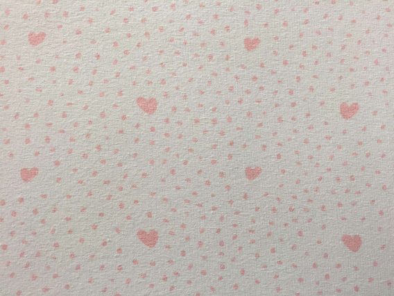 0,5m Bio Jersey Panel Frühlingsmädchen – Mädchen Herzen Luftballons Blumen – rosa pink koralle blau – Eigenproduktion – GOTS
