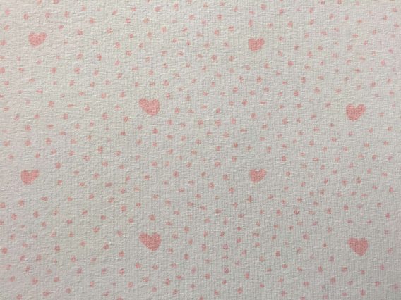 0,5m Bio Jersey Panel Frühlingsmädchen – Mädchen Herzen Luftballons Blumen – rosa pink koralle blau – Eigenproduktion – GOTS
