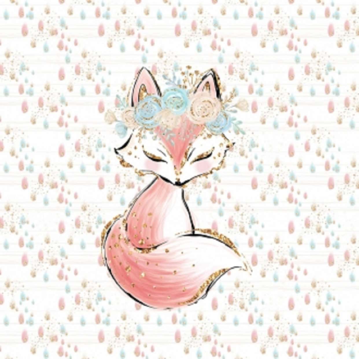 1 French Terry Sweat Stoff Panel mit Boho Fuchs auf Regentropfen / Konfetti – 40x50cm – Mädchen Sommersweat Kinderstoff – Digital – Ökotex 1 French Terry Sweat Stoff Panel mit Boho Fuchs auf Regentropfen / Konfetti – 40x50cm – Mädchen Sommersweat Kinderstoff – Digital – Ökotex
