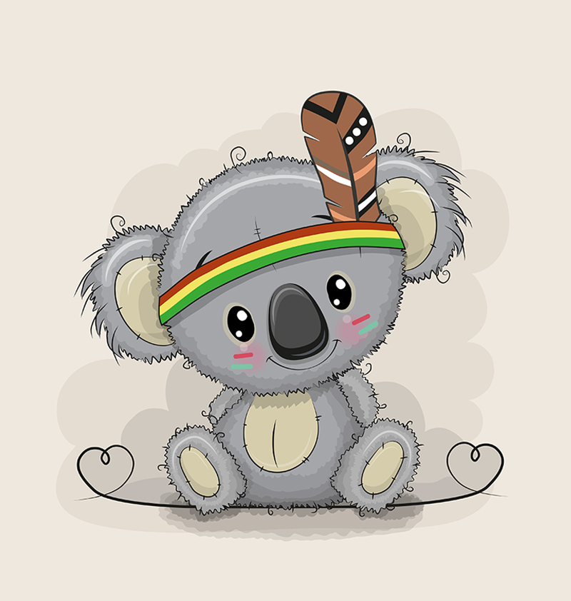 1 French Terry Sweat Stoff Panel mit Koalabär mit Indianerfeder und Herzen auf beige – 40x50cm – Mädchen und Jungen Sommersweat Kinderstoff – Digital – Ökotex – Wildtiere als Indianer 1 French Terry Sweat Stoff Panel mit Koalabär mit Indianerfeder und Herzen auf beige – 40x50cm – Mädchen und Jungen Sommersweat Kinderstoff – Digital – Ökotex – Wildtiere als Indianer