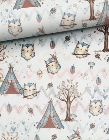 rm8sKMSGn7xaAsulCiLW 348x445 - 1 French Terry Sweat Stoff Panel mit Waldtiere - Fuchs als Indianer - medium / 40x50cm - Tiere Sommersweat Kinderstoff für Mädchen und Jungen - Digital - Ökotex - Waldfreunde