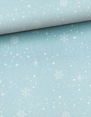 0,5m French Terry Sweat Stoff mit Schneeflocken und Punkte auf blau / mint – Sommersweat Kinderstoff für Mädchen und Jungen – Digital – Ökotex – Winter Bärenliebe 0,5m French Terry Sweat Stoff mit Schneeflocken und Punkte auf blau / mint – Sommersweat Kinderstoff für Mädchen und Jungen – Digital – Ökotex – Winter Bärenliebe