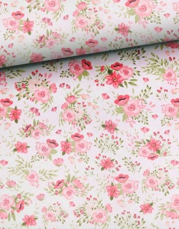 0,5m French Terry Sweat Stoff mit süße Blumen auf rosa – Mädchen Sommersweat Kinderstoff – Digital – Ökotex – Hasenliebe 0,5m French Terry Sweat Stoff mit süße Blumen auf rosa – Mädchen Sommersweat Kinderstoff – Digital – Ökotex – Hasenliebe