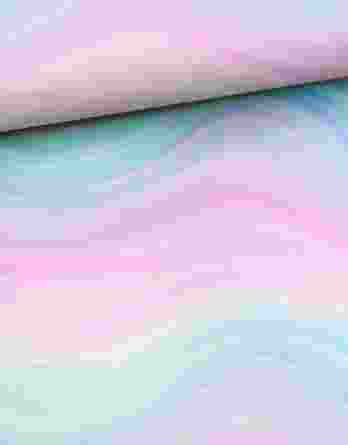 0,5m leichter Baumwolljersey mit Regenbogen Wellen – rosa, lila, mint, blau, usw. – Damen und Mädchen Jersey Stoff – Digital – Ökotex