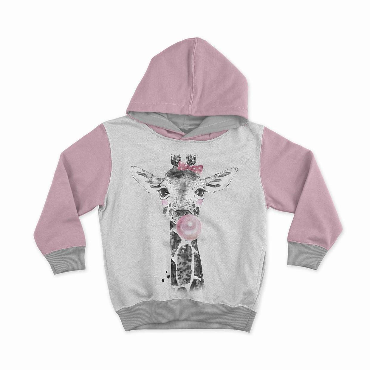 1 French Terry Sweat Stoff Panel mit süßer Giraffe mit Kaugummi und Masche auf hellgrau – 40x50cm – Mädchen Sommersweat Kinderstoff – Digital – Ökotex 1 French Terry Sweat Stoff Panel mit süßer Giraffe mit Kaugummi und Masche auf hellgrau – 40x50cm – Mädchen Sommersweat Kinderstoff – Digital – Ökotex