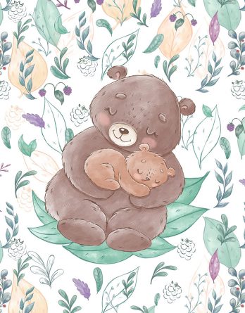 1 French Terry Sweat Stoff Panel mit Mama & Baby Bär, Blüten und Blätter auf creme / weiß – Mädchen und Jungen Kinderstoff mit Tiere – Digital – Ökotex – Frühlingsliebe 1 French Terry Sweat Stoff Panel mit Mama & Baby Bär, Blüten und Blätter auf creme / weiß – Mädchen und Jungen Kinderstoff mit Tiere – Digital – Ökotex – Frühlingsliebe