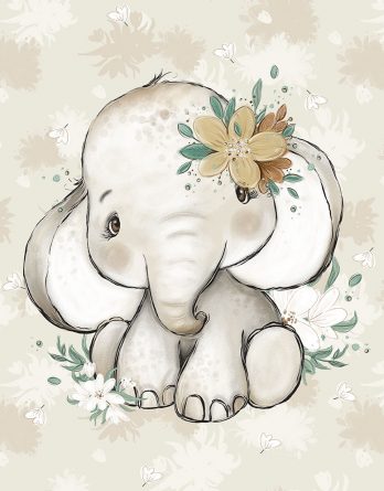 1 French Terry Sweat Stoff Panel mit niedlichem Elefanten Mädchen mit Blumen – Sommersweat Kinderstoff mit Wildtiere – Digital – Ökotex – Steppenliebe 1 French Terry Sweat Stoff Panel mit niedlichem Elefanten Mädchen mit Blumen – Sommersweat Kinderstoff mit Wildtiere – Digital – Ökotex – Steppenliebe