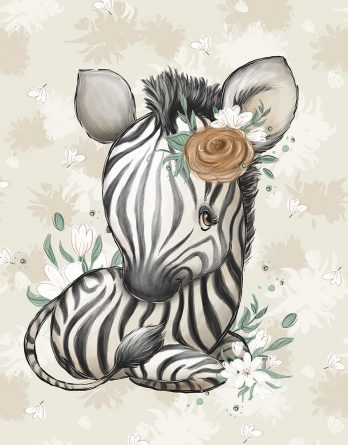 1 French Terry Sweat Stoff Panel mit niedlichem Zebra Mädchen mit Blumen – Sommersweat Kinderstoff mit Wildtiere – Digital – Ökotex – Steppenliebe 1 French Terry Sweat Stoff Panel mit niedlichem Zebra Mädchen mit Blumen – Sommersweat Kinderstoff mit Wildtiere – Digital – Ökotex – Steppenliebe