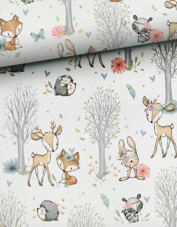 0,5m Premium Baumwollstoff mit Waldtiere und Blumen auf weiß – Reh, Fuchs, Igel, Hase und Waschbär im Wald – Mädchen und Damen Tiere Stoff zum Nähen – Digital – Ökotex – Waldfreunde Girls 0,5m Premium Baumwollstoff mit Waldtiere und Blumen auf weiß – Reh, Fuchs, Igel, Hase und Waschbär im Wald – Mädchen und Damen Tiere Stoff zum Nähen – Digital – Ökotex – Waldfreunde Girls