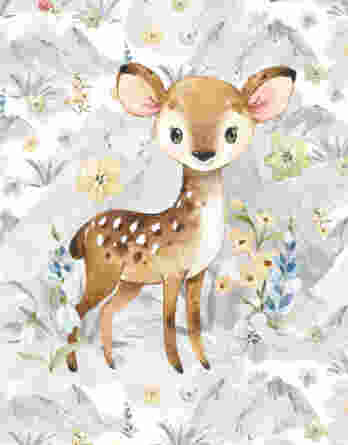 mcolors ft panel mountains spring deer 348x445 - 1 French Terry Panel mit süßem Hasen Baby - 40x50cm - Miniliebe