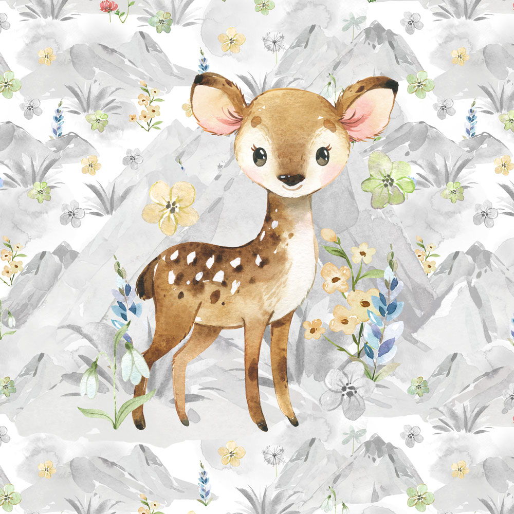 1 French Terry Sweat Stoff Panel mit süßem Reh – 40x50cm – Mädchen Sommersweat Kinderstoff mit Tiere im Wald – Digital – Ökotex – Miniliebe 1 French Terry Sweat Stoff Panel mit süßem Reh – 40x50cm – Mädchen Sommersweat Kinderstoff mit Tiere im Wald – Digital – Ökotex – Miniliebe