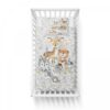 1 Baumwollstoff Polster Panel mit Reh, Hase, Biber und Wolf – 60x40cm – Miniliebe / Bettwäsche Set – Digital – Ökotex