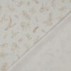 0,5m fester Canvas Baumwollstoff mit Blätter und Zweige – gold off white weiß – Christmas Winter Weihnachtsstoff – Weihnachten Home – Ökotex