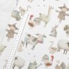 0,5m Premium Baumwollstoff mit Tiere am Bauernhof – Mädchen und Jungen Kinderstoff – Digital – Ökotex – Farmtiere
