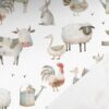 0,5m Premium Baumwollstoff mit Tiere am Bauernhof – Mädchen und Jungen Kinderstoff – Digital – Ökotex – Farmtiere