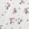 0,5m Premium Baumwollstoff mit niedliche Mäuse mit Pusteblumen – Kinderstoff für Baby und Neugeborene – Digital – Ökotex – Mäuseliebe