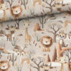 0,5m Premium Baumwollstoff mit Tiere in der Steppe – Löwen, Geparde, Giraffen, Gazellen, Büffel, usw. – Safari Boy – Jungen Kinderstoff – Digital – Ökotex