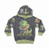 0,5m French Terry Sweatstoff mit lustige Dinosaurier – Kinder Sommersweat für Jungen – Digitaldruck – Ökotex – Baby Dinos