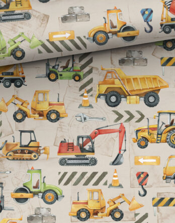 0,5m Premium Baumwollstoff mit Traktor, Bagger, LKW, Kran – Baustellenfahrzeuge für Jungen – bunte Fahrzeuge auf der Baustelle – Baumwollstoffe zum Nähen – Kinderstoffe aus 100% Baumwolle – Digital – Ökotex 0,5m Premium Baumwollstoff mit Traktor, Bagger, LKW, Kran – Baustellenfahrzeuge für Jungen – bunte Fahrzeuge auf der Baustelle – Baumwollstoffe zum Nähen – Kinderstoffe aus 100% Baumwolle – Digital – Ökotex