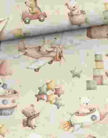 0,5m Premium Baumwollstoff mit niedliche Bären in Rakete, Luftballons, Flugzeuge – Tiere im Wald auf beige – Jungen Kinderstoffe für Neugeborene & Babys – Digital – Ökotex – Babybär 0,5m Premium Baumwollstoff mit niedliche Bären in Rakete, Luftballons, Flugzeuge – Tiere im Wald auf beige – Jungen Kinderstoffe für Neugeborene & Babys – Digital – Ökotex – Babybär