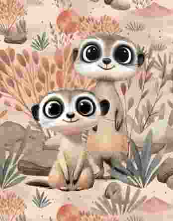 40x50cm French Terry / Sommersweat Stoff Panel mit süße Erdmännchen in der Steppe – Wildtiere Sweat Panelstoff Stoffe zum Nähen für Jungen und Mädchen – Digitaldruck – Ökotex 40x50cm French Terry / Sommersweat Stoff Panel mit süße Erdmännchen in der Steppe – Wildtiere Sweat Panelstoff Stoffe zum Nähen für Jungen und Mädchen – Digitaldruck – Ökotex