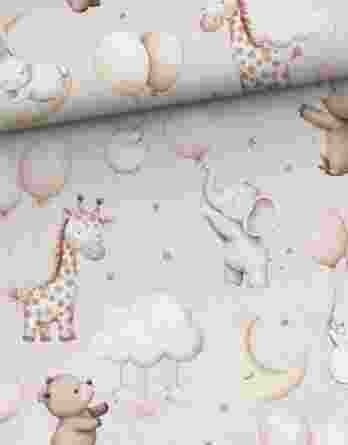 0,5m Premium Baumwollstoff mit Tiere, wie Giraffen, Bären, Elefanten und Hasen mit Luftballons, Mond, Sterne und Wolken in sanftem Braun – Kinderstoffe für Neugeborene, Babys und Kinder – Digital – Ökotex – Mondliebe 0,5m Premium Baumwollstoff mit Tiere, wie Giraffen, Bären, Elefanten und Hasen mit Luftballons, Mond, Sterne und Wolken in sanftem Braun – Kinderstoffe für Neugeborene, Babys und Kinder – Digital – Ökotex – Mondliebe