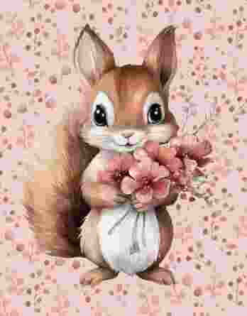 1 French Terry Sommersweat Stoff Panel mit Eichhörnchen und Blumen auf rosa – Mädchen Stoffpanel zum Nähen & Basteln für Baby & Kinder – Digital – Ökotex – Squirrellove 1 French Terry Sommersweat Stoff Panel mit Eichhörnchen und Blumen auf rosa – Mädchen Stoffpanel zum Nähen & Basteln für Baby & Kinder – Digital – Ökotex – Squirrellove
