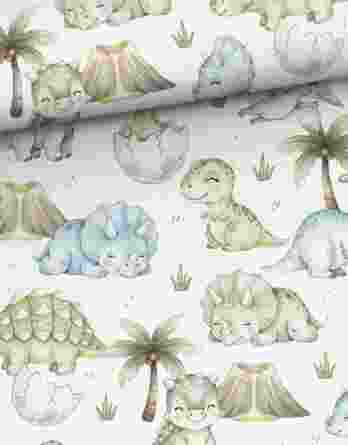 je 0,5m Premium Baumwollstoff mit niedliche kleine Dinosaurier in Meterware – Babystoff & Kinderstoff mit 7 verschiedene Dino Arten – Stoffe zum Nähen für Babys und Kinder – Digitaldruck – Ökotex – Dinobaby je 0,5m Premium Baumwollstoff mit niedliche kleine Dinosaurier in Meterware – Babystoff & Kinderstoff mit 7 verschiedene Dino Arten – Stoffe zum Nähen für Babys und Kinder – Digitaldruck – Ökotex – Dinobaby