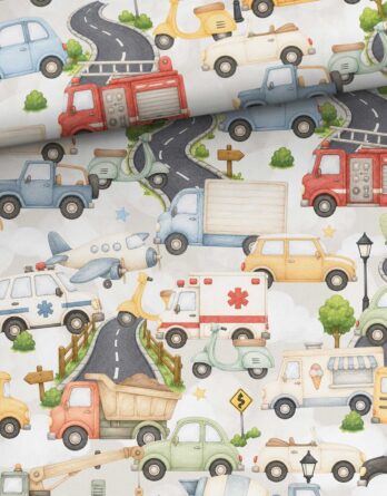 je 50x150cm Premium Baumwollstoff in Meterware mit Fahrzeuge auf der Straße und in der Luft mit Feuerwehr, Rettung, Polizei, Bagger, Auto, Kran, Flugzeug, Bus, Moped, Vespa usw. – Jungen Kinderstoff für Babys, Kleinkinder und Kinder – Stoffe zum Nähen, für Patchwork und mehr – Digitaldruck – Ökotex je 50x150cm Premium Baumwollstoff in Meterware mit Fahrzeuge auf der Straße und in der Luft mit Feuerwehr, Rettung, Polizei, Bagger, Auto, Kran, Flugzeug, Bus, Moped, Vespa usw. – Jungen Kinderstoff für Babys, Kleinkinder und Kinder – Stoffe zum Nähen, für Patchwork und mehr – Digitaldruck – Ökotex