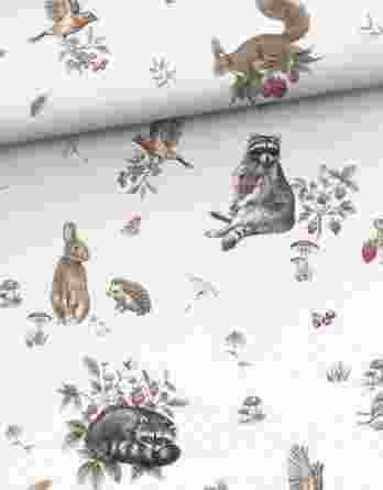 je 50x150cm Premium Baumwollstoff in Meterware mit Waldtiere wie Waschbär, Eichhörnchen, Igel, Vogel, Rotkehlchen, Schmetterling, Maus und Beeren im Herbst – Kinderstoff für Babys, Kleinkinder und Kinder – Stoffe zum Nähen, für Patchwork und mehr – Digitaldruck – Ökotex je 50x150cm Premium Baumwollstoff in Meterware mit Waldtiere wie Waschbär, Eichhörnchen, Igel, Vogel, Rotkehlchen, Schmetterling, Maus und Beeren im Herbst – Kinderstoff für Babys, Kleinkinder und Kinder – Stoffe zum Nähen, für Patchwork und mehr – Digitaldruck – Ökotex